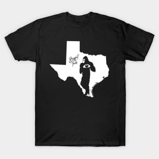 Bigfoot Texas State Map T-Shirt